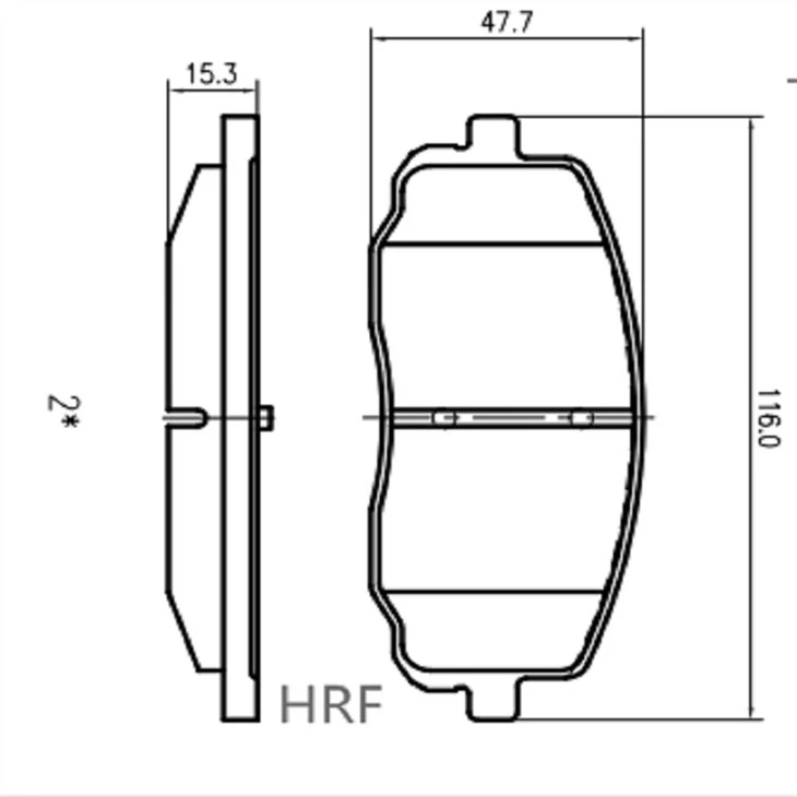 2 information of brake pads for Hyundai i10