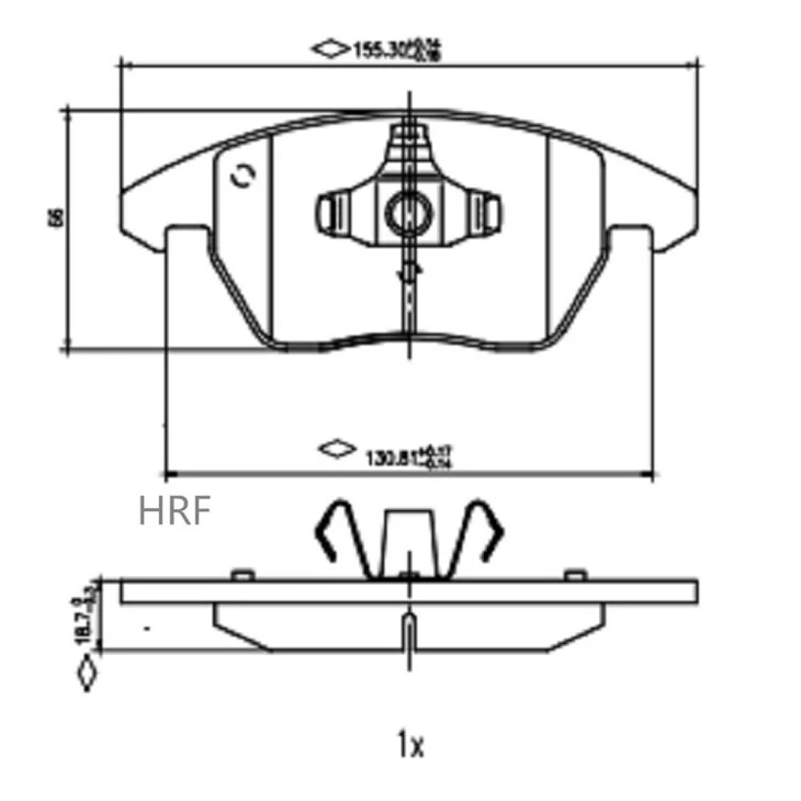 2 high performance brake pads for VW polo
